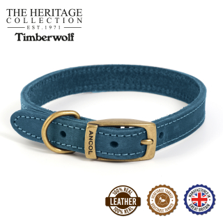 Kožený obojek timberwolf s technologií 3m - modrý